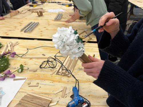 Bilde av pynt og dekorering av husene: